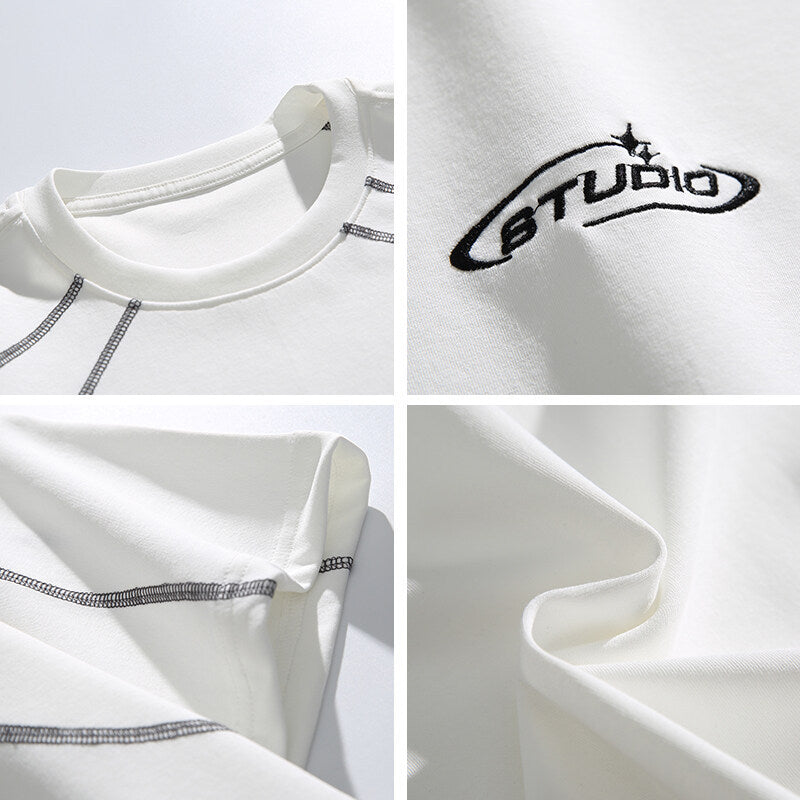 Loose half sleeved men's and women's casual short sleeved shirt t