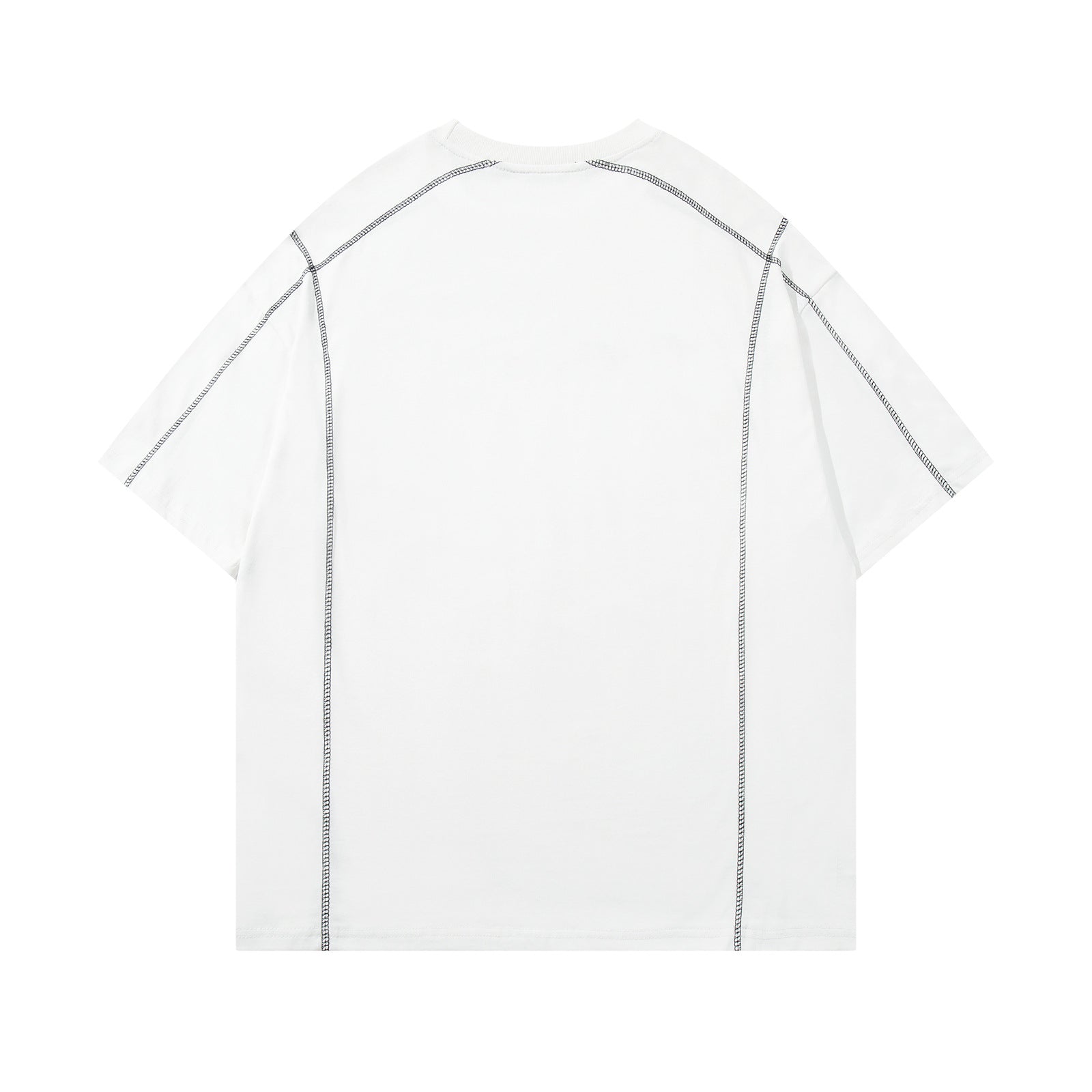 Style Casual Letter Print Short Sleeve T-Shirt Men's Oversize Loose Fit Couple Top