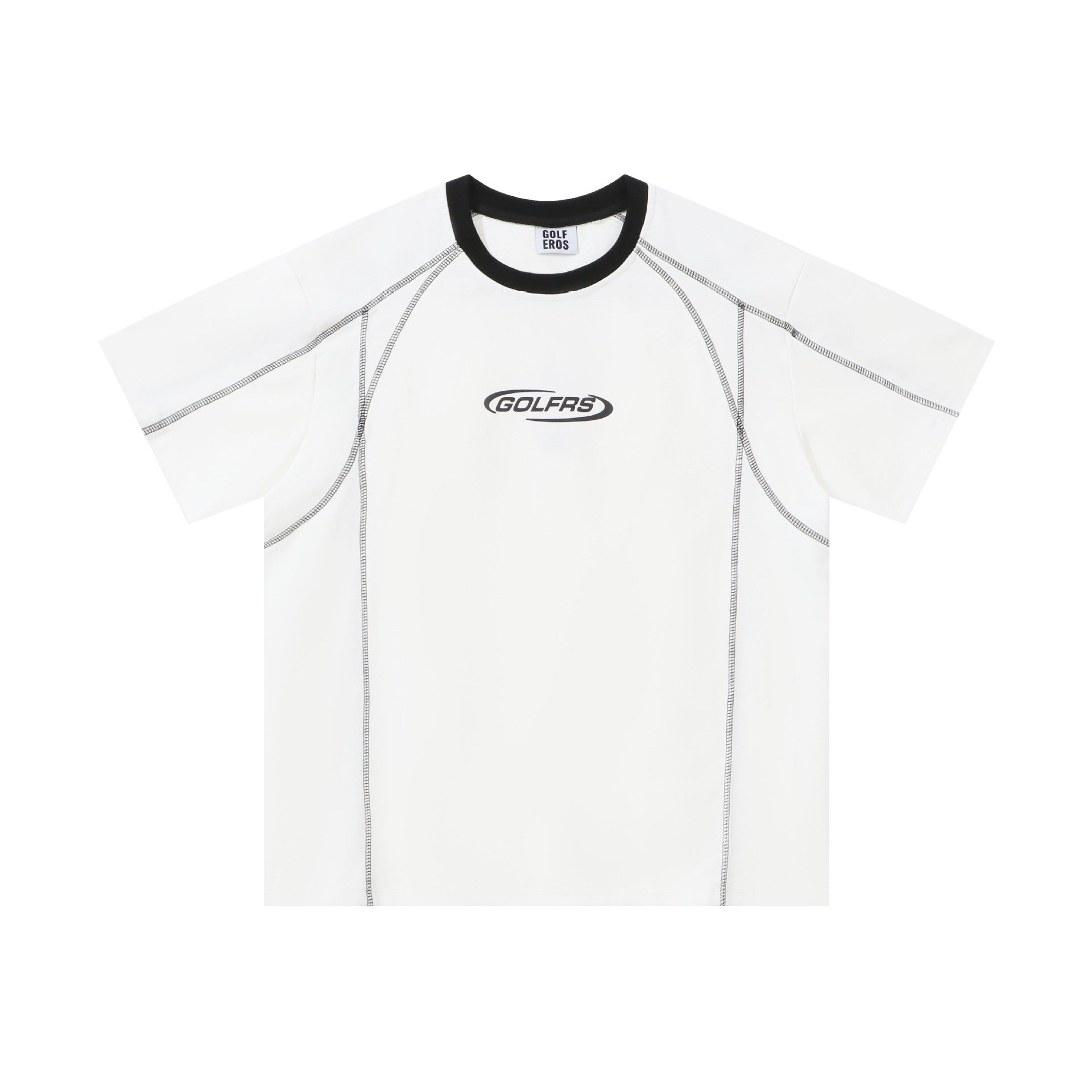 Color Block Topstitching Crew Neck Short Sleeve T-Shirt Men's Loose Printed Half-Sleeve Top