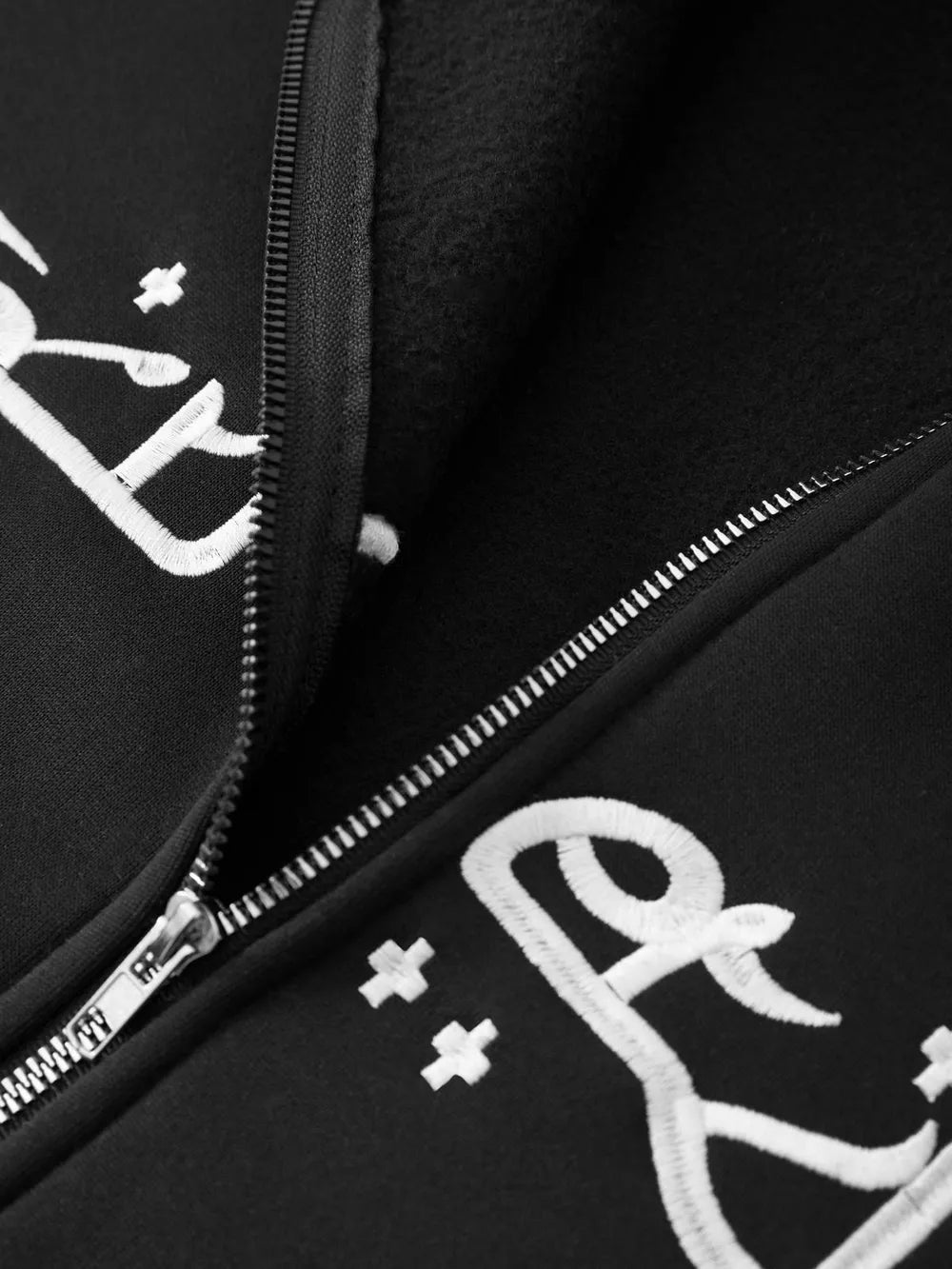 Men's Star Embroidery Zip Up Hoodie